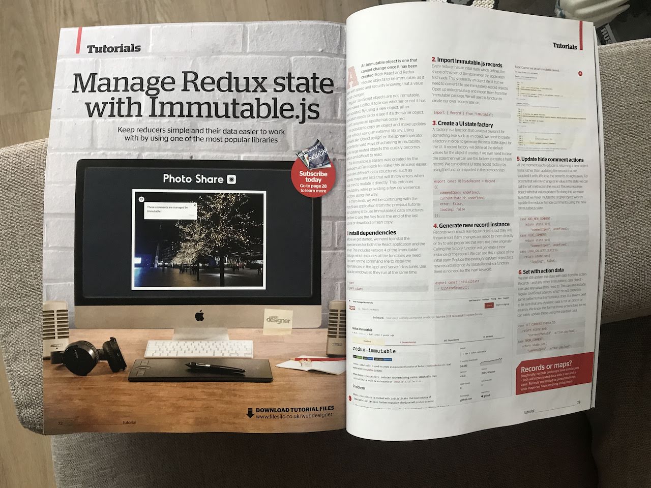 Manage Redux state with Immutable.js