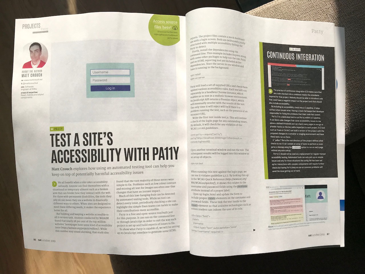 Test a site's accessibility with Pa11y